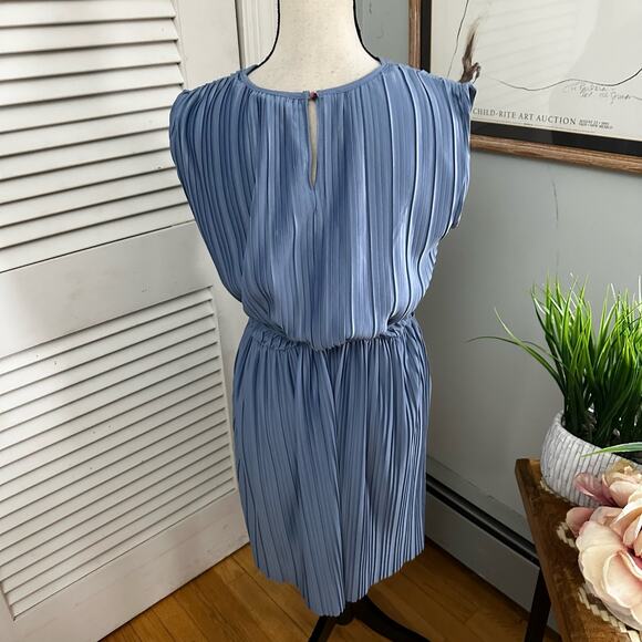 FISHERFIELD Womens Dress Blue Pleated Knee Length Preppy Capsule Spring 36 US S - Picture 6 of 13